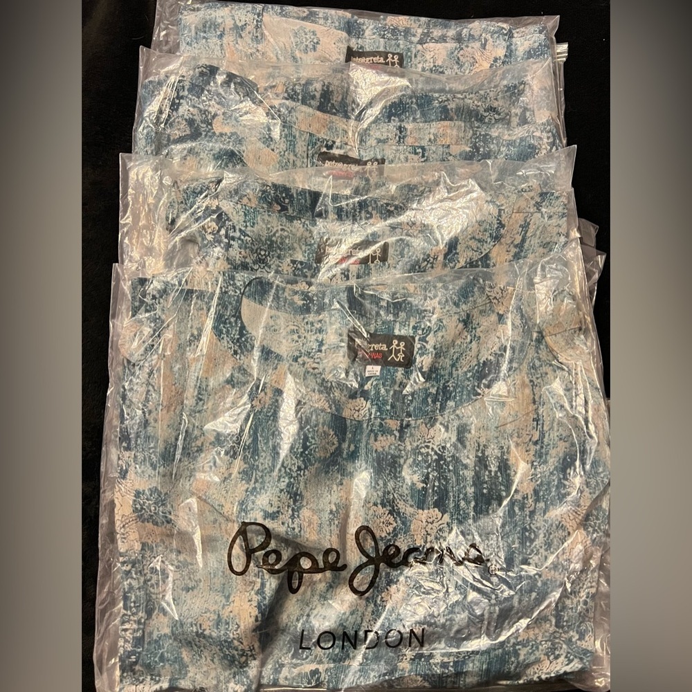🆕 SILK Johnny Was Pete & Greta Santorini Blue Blouse -factory error NWOT - Picture 6 of 10